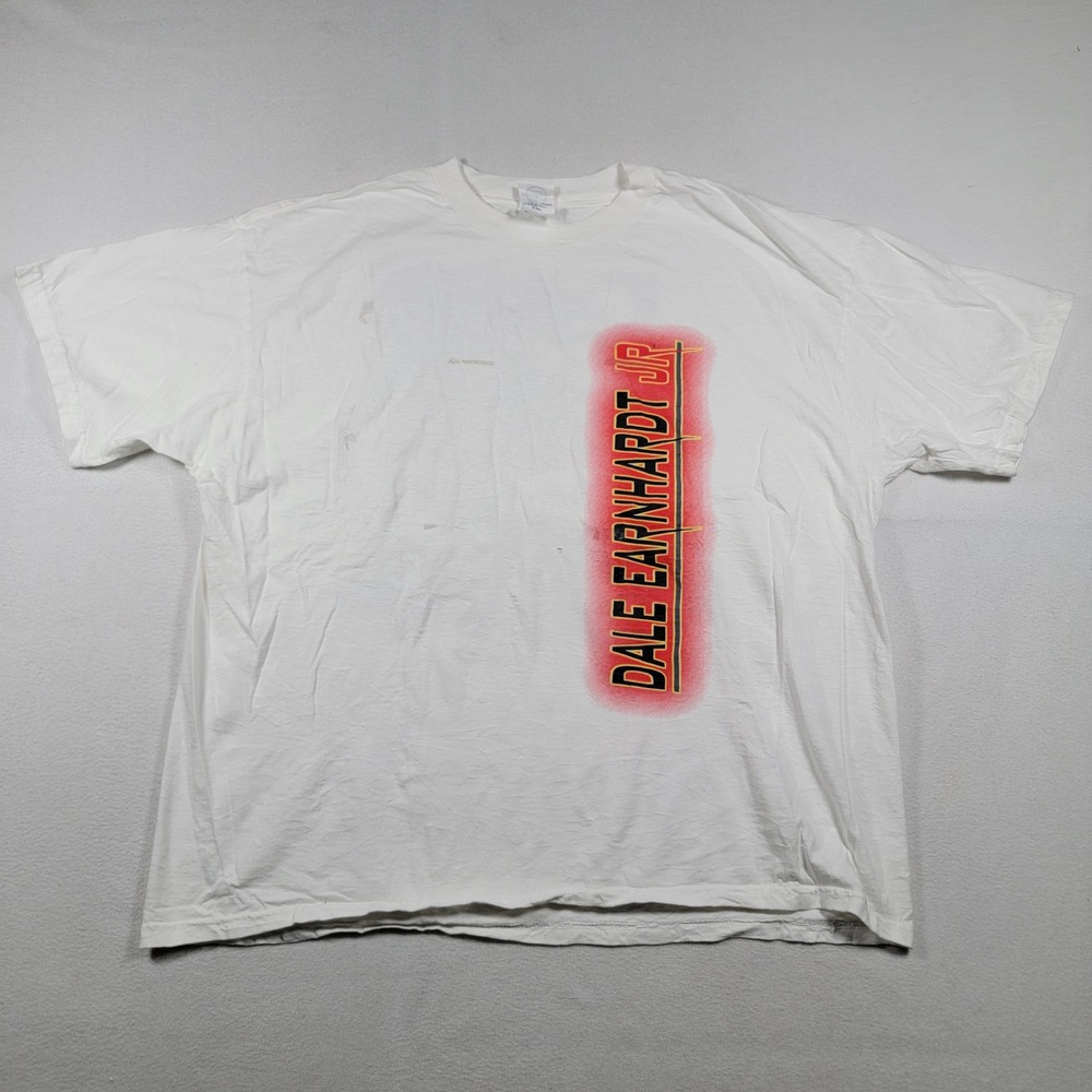 Dale Earnhardt Jr Budweiser Racing T Shirt Nascar Men's Sz XL White Delta Pro - Picture 2 of 8